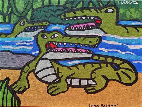 sag crocodils in the rainforest