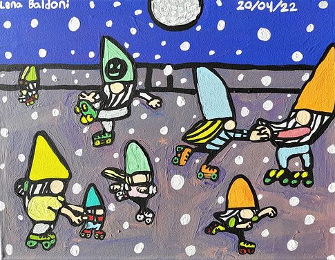 sag Gnomes family disco skater